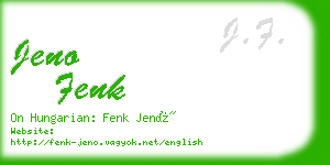 jeno fenk business card